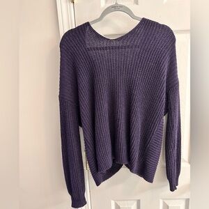 Women's V-Neck Purple Sweater